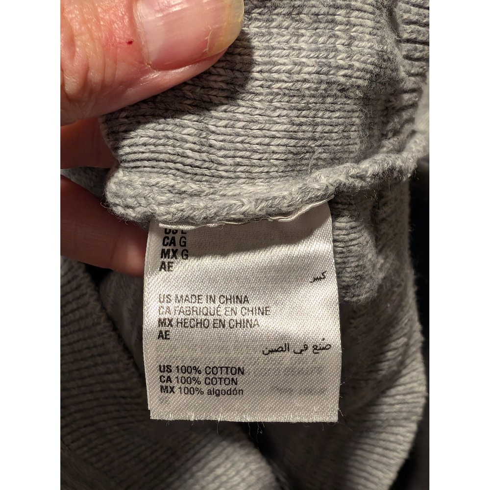 Sun + Stone‎ Youth Boys Gray Marled Knit Pullover Hoodie Sweater Size L Large - Picture 4 of 4